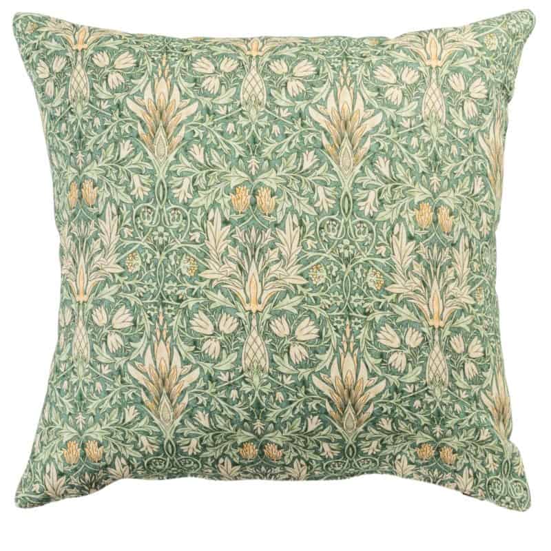 William Morris Snakeshead Cushion in Green