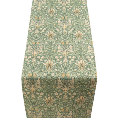 William Morris Snakeshead Table Runner in Green