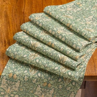 William Morris Snakeshead Table Runner in Green