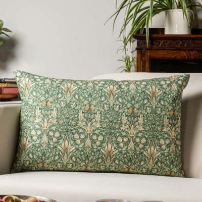 William Morris Snakeshead XL Rectangular Cushion in Green