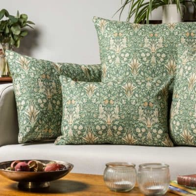 William Morris Snakeshead XL Rectangular Cushion in Green
