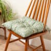 William Morris Snakeshead Quilted Seat Pad in Green
