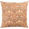 William Morris Strawberry Thief Printed Extra-Large Cushion in Red