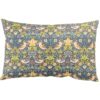 William Morris Strawberry Thief Printed XL Rectangular Cushion in Blue