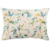 Watercolour Leaves Linen Blend Boudoir Cushion