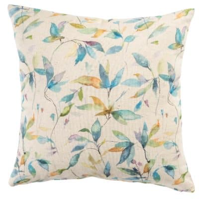 Watercolour Leaves Linen Blend Cushion