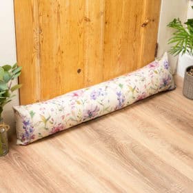 Watercolour Blossom Linen Blend Draught Excluder