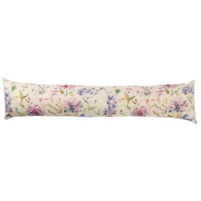 Watercolour Blossom Linen Blend Draught Excluder