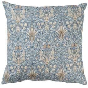 William Morris Snakeshead Cushion in Denim Blue