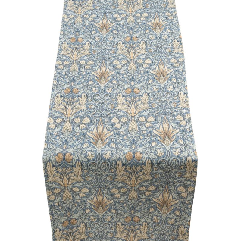 William Morris Snakeshead Table Runner in Denim Blue