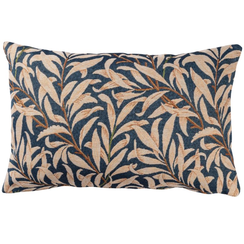 William Morris Willow Bough Tapestry XL Rectangular Cushion in Navy