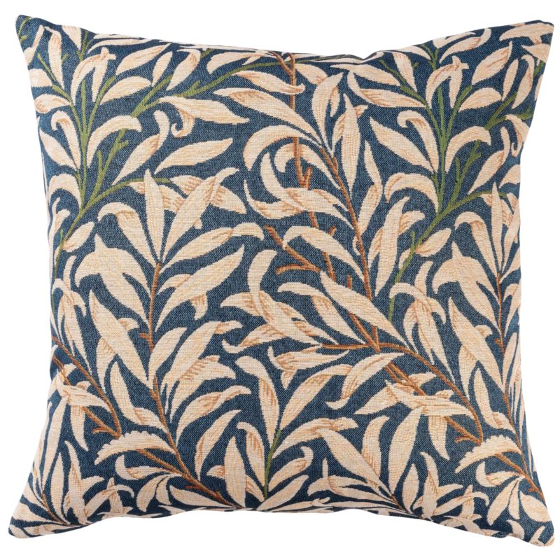 William Morris Willow Bough Tapestry Extra-Large Cushion in Navy