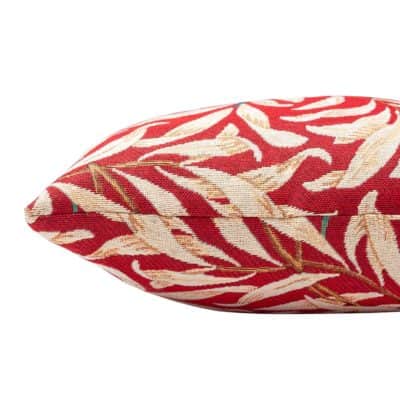 William Morris Willow Bough Tapestry Cushion in Red
