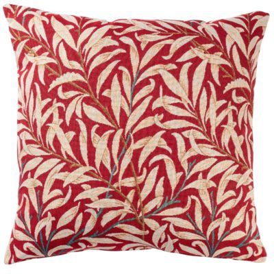 William Morris Willow Bough Tapestry Extra-Large Cushion in Red
