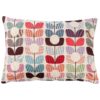 Retro Flower Stem Tapestry Boudoir Cushion