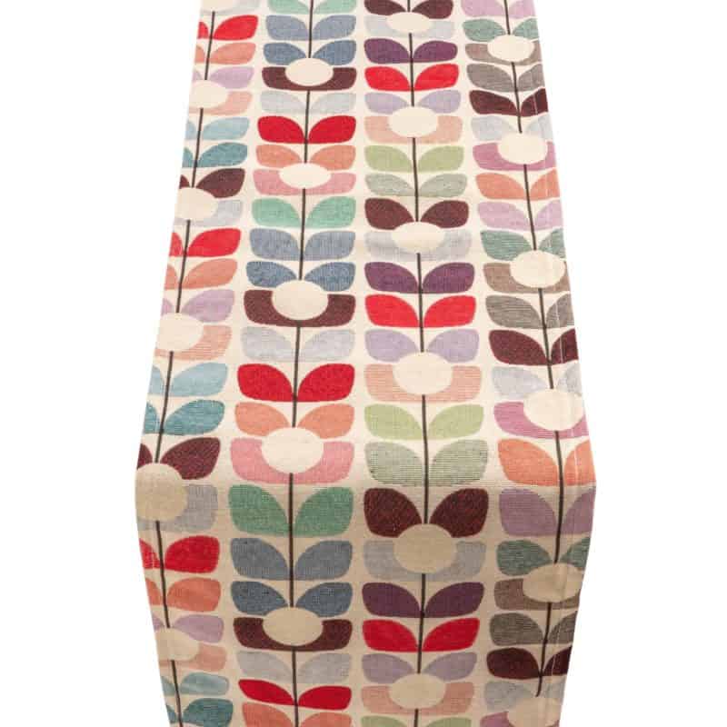 Retro Flower Stem Tapestry Table Runner