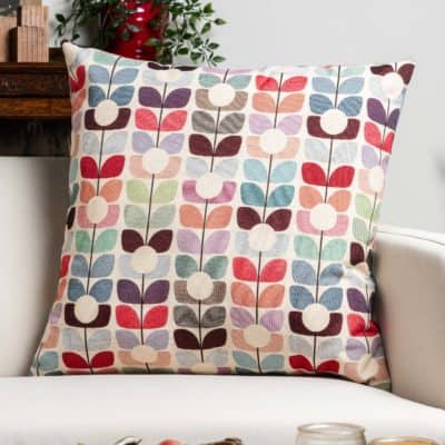 Retro Flower Stem Tapestry Extra-Large Cushion