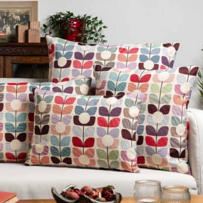 Retro Flower Stem Tapestry Extra-Large Cushion