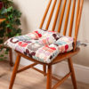 Retro Flower Stem Tapestry Quilted Seat Pad