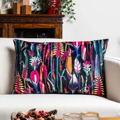 Midnight Garden Velvet XL Rectangular Cushion