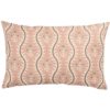 Scalloped Floral Block Print XL Rectangular Cushion in Blush Pink