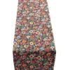 Secret Garden Tapestry Table Runner in Midnight Black