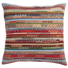 Meridian Stripe Tapestry Cushion in Spice