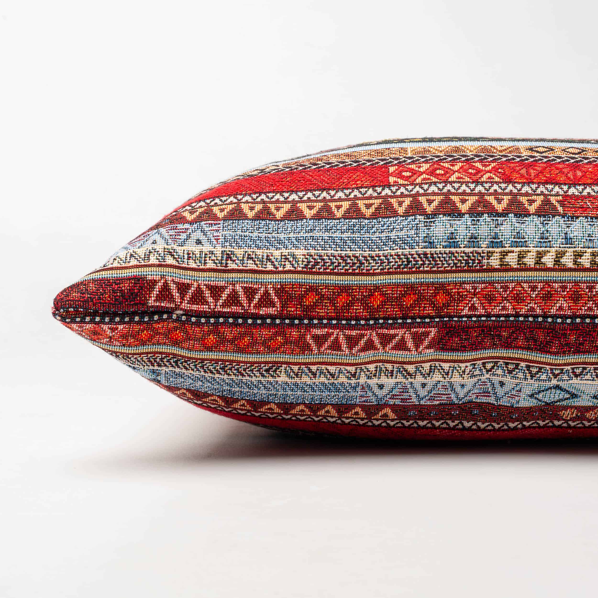 Meridian Stripe Tapestry Cushion in Spice