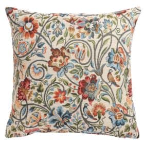 Jacobean Garden Tapestry Cushion in Jewel