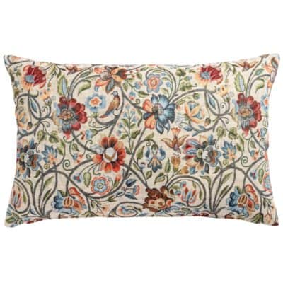 Jacobean Garden Tapestry XL Rectangular Cushion in Jewel