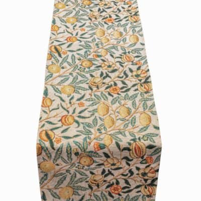 William Morris Pomegranate Tapestry Table Runner in Yellow