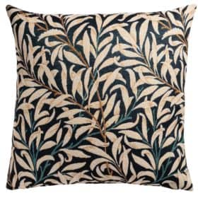 William Morris Willow Bough Tapestry Extra-Large Cushion in Ink Black