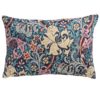 William Morris Golden Lily Tapestry Boudoir Cushion in Teal Blue