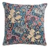 William Morris Golden Lily Tapestry Cushion in Teal Blue