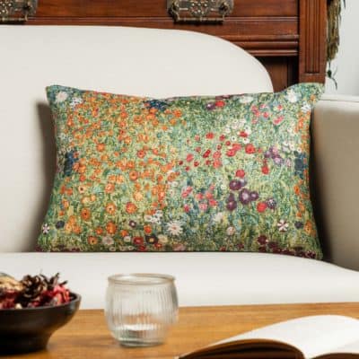 Monet's Garden Boudoir Cushion in Meadow