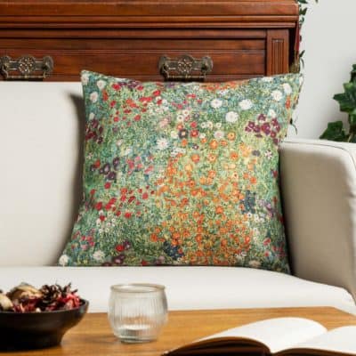 Monet's Garden Cushion in Meadow