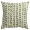 Linden Leaf Stripe Linen Blend Cushion in Fern Green