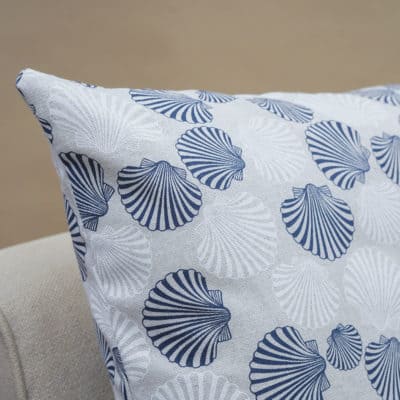 Linen Effect Seashells Extra-Large Cushion