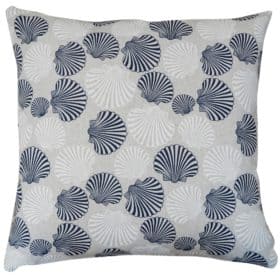 Linen Effect Seashells Cushion