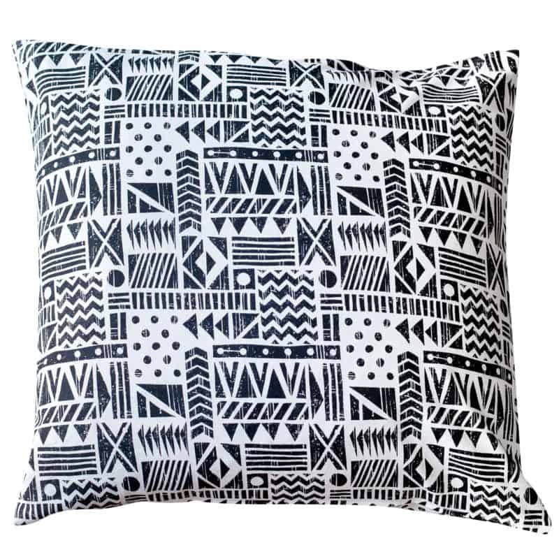 Monochrome Navajo Print Extra-Large Cushion