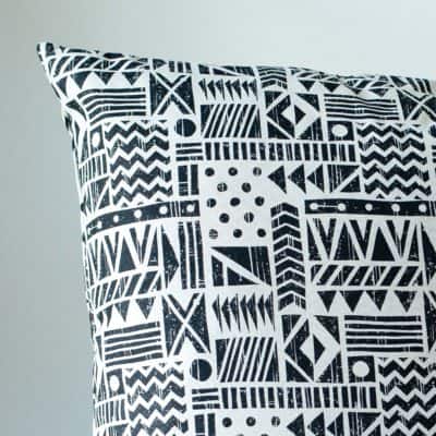 Monochrome Navajo Print Extra-Large Cushion