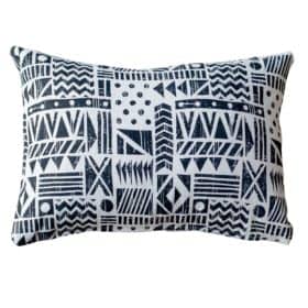 Monochrome Navajo Print Boudoir Cushion