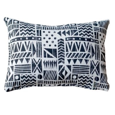 Monochrome Navajo Print Boudoir Cushion