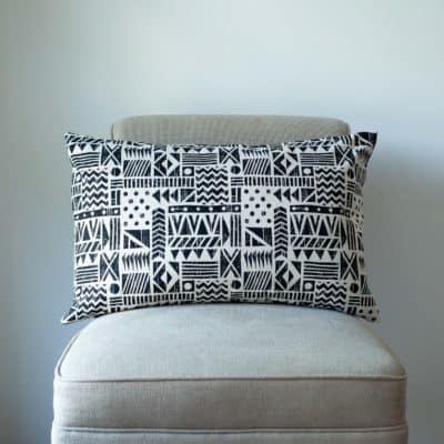Monochrome Navajo Print XL Rectangular Cushion