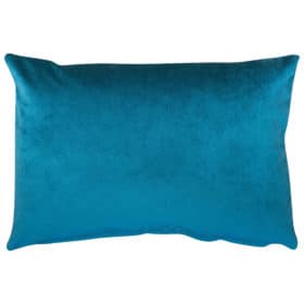 Bella Plain Velvet Boudoir Cushion in Teal Blue