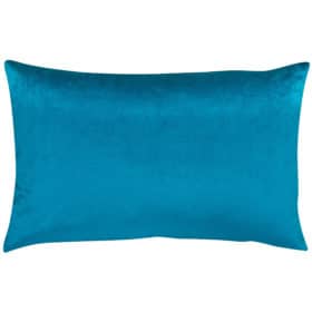 Bella Plain Velvet XL Rectangular Cushion in Teal Blue