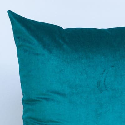Bella Plain Velvet Extra-Large Cushion in Teal Blue
