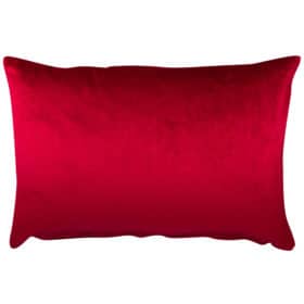 Bella Plain Velvet Boudoir Cushion in Red