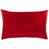 Bella Plain Velvet XL Rectangular Cushion in Red