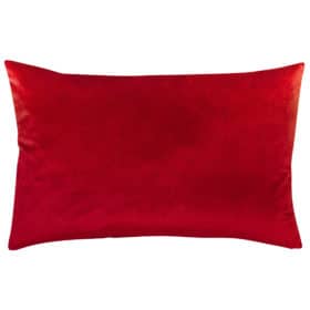 Bella Plain Velvet XL Rectangular Cushion in Red